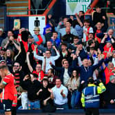 Luton's supporters celebrate beating AFC Bournemouth 2-1 on Saturday - pic: Liam Smith