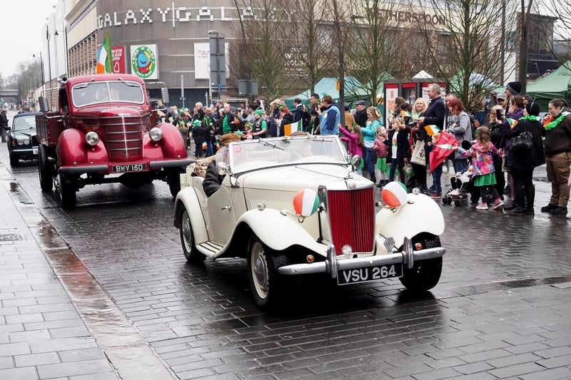 Classic cars were also in the parade