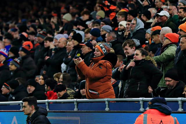 Luton fans were in fine voice against Arsenal on Tuesday night - pic: Liam Smith