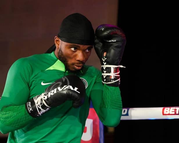 Luton boxer Linus Udofia ahead of his fight recently - pic: Ben Roberts Photo/Getty Images