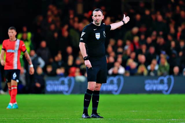 Chris Kavanagh awarded two penalties during Luton's 3-1 defeat to Sheffield United on Saturday - pic: Liam Smith