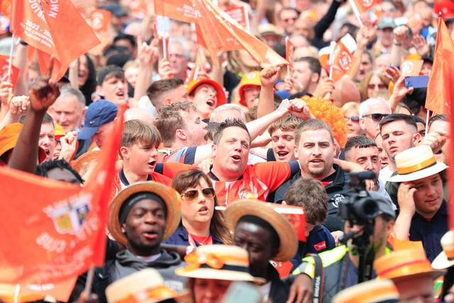 Hatters fans enjoyed a sing-song on the day