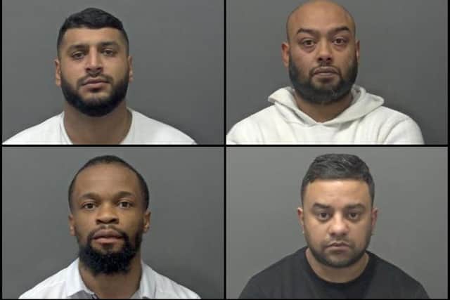 Top left: Aftab Ayub, top right: Mohammed Ahmed, bottom left: Michael Orishadare and bottom right: Mohammed Shergul Khan. Pictures: Eastern Region Special Operations Unit