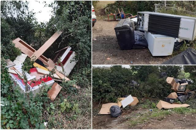 The fly tippers were fined over £8,000 for dumping rubbish in the Dacorum countryside.