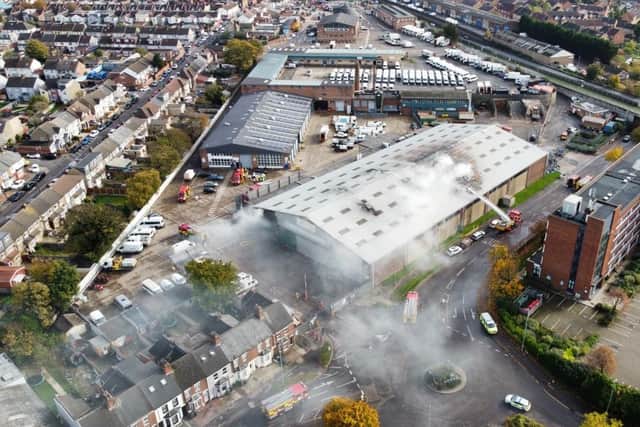 The fire at the Luton depot happened in October 2022. PIC: Lester Jay