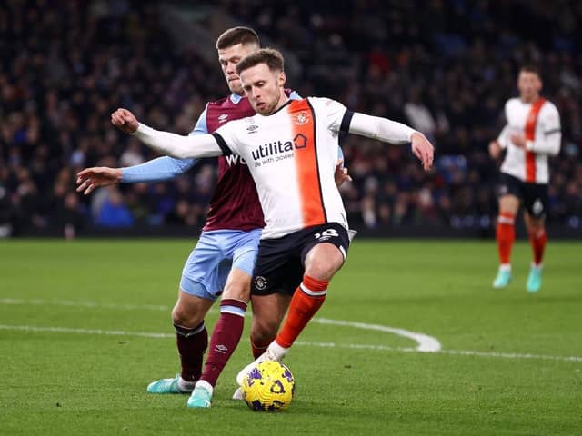 Hatters midfielder Jordan Clark is out of Saturday's trip to Everton - pic: Naomi Baker/Getty Images