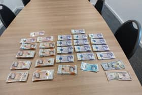 Money taken from passengers by police. Picture: Luton Airport Police Unit