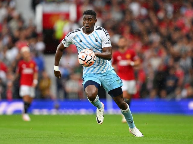 GK: Matt Turner, Odysseas Vlachodimos, Wayne Hennessey. DEF: Ola Aina, Serge Aurier, Wily Boly, Felipe, Scott McKenna, Gonzalo Montiel, Moussa Niakhate, Nuno Tavares, Harry Toffolo, Neco Williams, Joe Worrall. MID: Danilo, Nicolas Domínguez, Morgan Gibbs-White, Cheikhou Kouyate, Orel Mangala, Ibrahim Sangare, Ryan Yates. FWD: Taiwo Awoniyi (pictured), Callum Hudson-Odoi, Divock Origi, Chris Wood. U21s: Anthony Elanga, Andrew Omobamidele, Murillo.