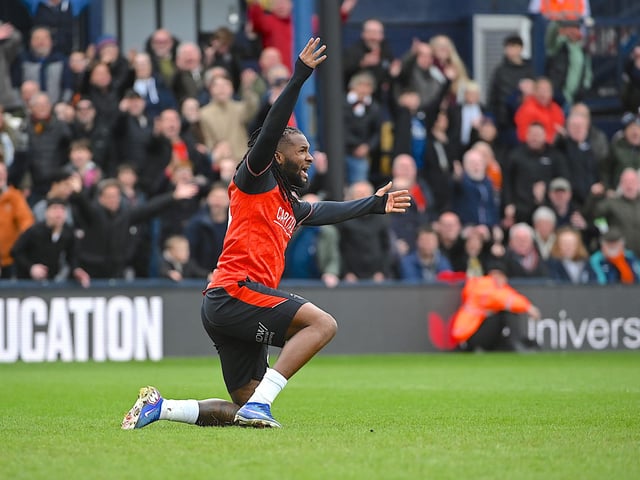 Came on with Saville as the pair had flown back from international duty in midweek, Palmer having to get back from Mexico for the clash. Did just what Wilshere wanted during his cameo, able to take the ball and get Luton up the pitch, halting the ascendancy that Peterborough were having. Left apoplectic with rage when he dribbled his way through to face keeper Bass, only to see his shirt clearly tugged which put him off balance, although referee Searle somehow didn't whistle for what was a clear and totally obvious spotkick.