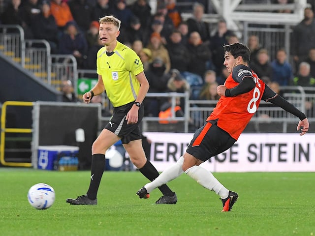 Midfielder had a hit and miss evening as a few times he was caught out turning back into trouble, with one ill-advised backpass almost leading to a goal for the visitors, but doesn't let it affect his confidence in the slightest, always dropping deep to pick possession up from his centre halves and worked some night angles. Completed the most passes on the evening, as his switch of play, particularly to the right flank, remains increasingly accurate. Tired somewhat due to the punishing schedule of late and was replaced with 20 minutes left and Luton 2-0 ahead, the third following almost instantly.