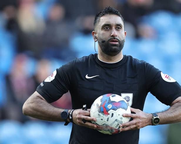 Referee Sunny Singh Gill will have the whistle for Luton's trip to Crystal Palace on Saturday - pic: Pete Norton/Getty Images