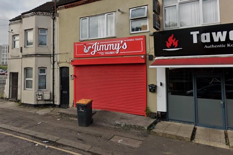 Jimmy’s Takeaway at 17 Crawley Road was given a rating of five on January 2