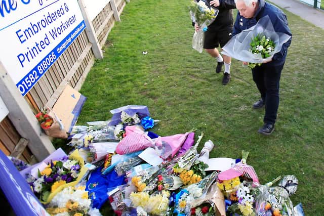 Floral tributes were laid to Aaron Bateman
