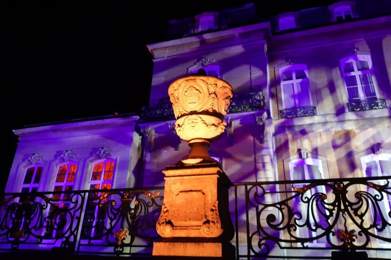 The Wrest Park estate, illuminated in colour for the Christmas Light Trail