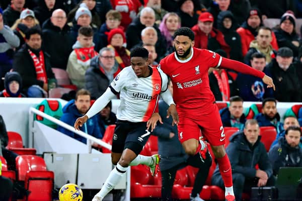 Chiedozie Ogbene looks to get away from Joe Gomez on Wednesday evening - pic: Liam Smith