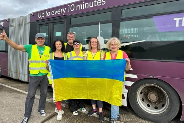The buses were donated by the Go-Ahead Group and driven across Europe to Ukraine