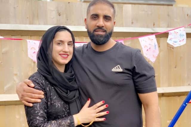 Tributes have been paid to Kassar Ahmed Uddin, pictured with his wife Fareen Zabid, who is expecting their third child