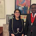 Luton's new mayor Tahmina Saleem and deputy mayor Babatunde Ajisola