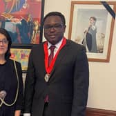 Luton's new mayor Tahmina Saleem and deputy mayor Babatunde Ajisola