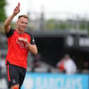 Cauley Woodrow celebrates a goal for the Hatters - pic: Andy Rowland.