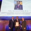 Former Mayor of Luton Tahir Malik receiving his British Citizen Award for Services to Community (BCAc).