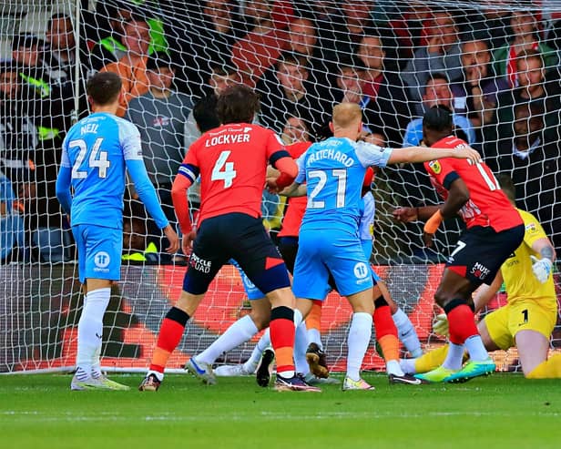 Gabe Osho turns home the opening goal against Sunderland on Tuesday night