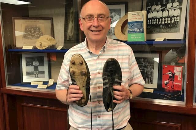 Pictured: Roger Wash with LTFC memorabilia