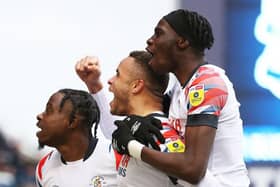 Pelly-Ruddock Mpanzu celebrates Luton's match-winner at Birmingham
