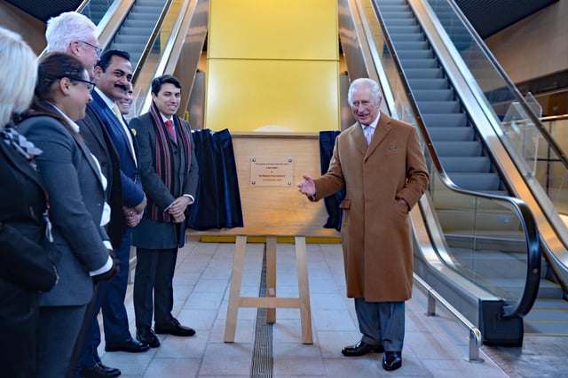 Bringing Luton Airport's transport links into the 21st century, the DART revolutionised travelling to the terminal. Here, the King officially opens the shuttle train earlier this year
