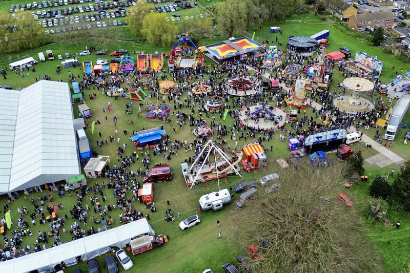 An aerial shot of InspireFM's Eid Festival, which took place at Lewsey Park, Luton.