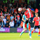 Amari'i Bell wins a header against Wolves - pic: Liam Smith