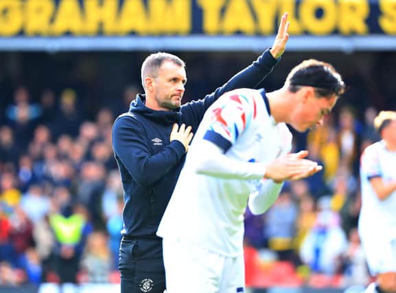 Town boss Nathan Jones apologises to the fans following Luton's recent defeat against Watford