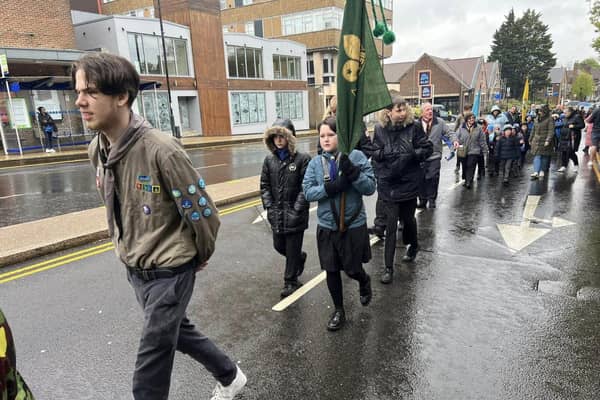 Marching in the rain