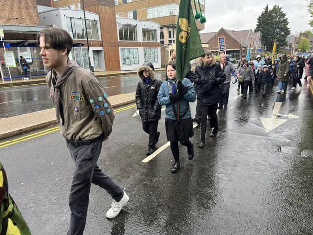 Marching in the rain