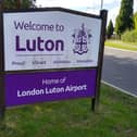 Welcome to Luton sign.