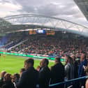 The Hatters fans at Huddersfield