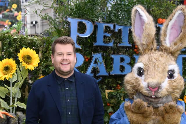 Actor James Corden attends the UK Gala Premiere of "Peter Rabbit" at the Vue West End on March 11, 2018 in London.  (Photo by Jeff Spicer/Getty Images)