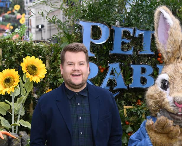 Actor James Corden attends the UK Gala Premiere of "Peter Rabbit" at the Vue West End on March 11, 2018 in London.  (Photo by Jeff Spicer/Getty Images)