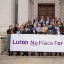 Community leaders and council staff outside the town hall. Picture: Luton Council