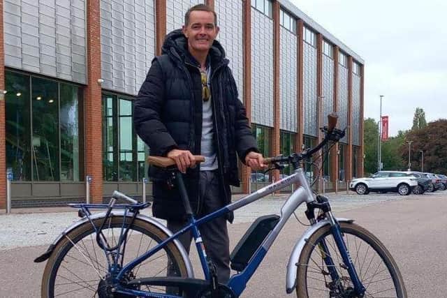 Mark Ryan and his Cycling UK bike. Picture: Cycling UK
