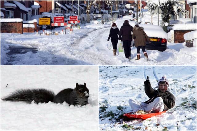 These photos show Chesterfield transformed into a winter wonderland making it hard going for some and a delight for others.