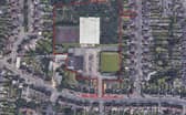 The approximate site boundary of the plans