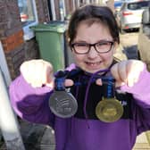 Skye with her medals