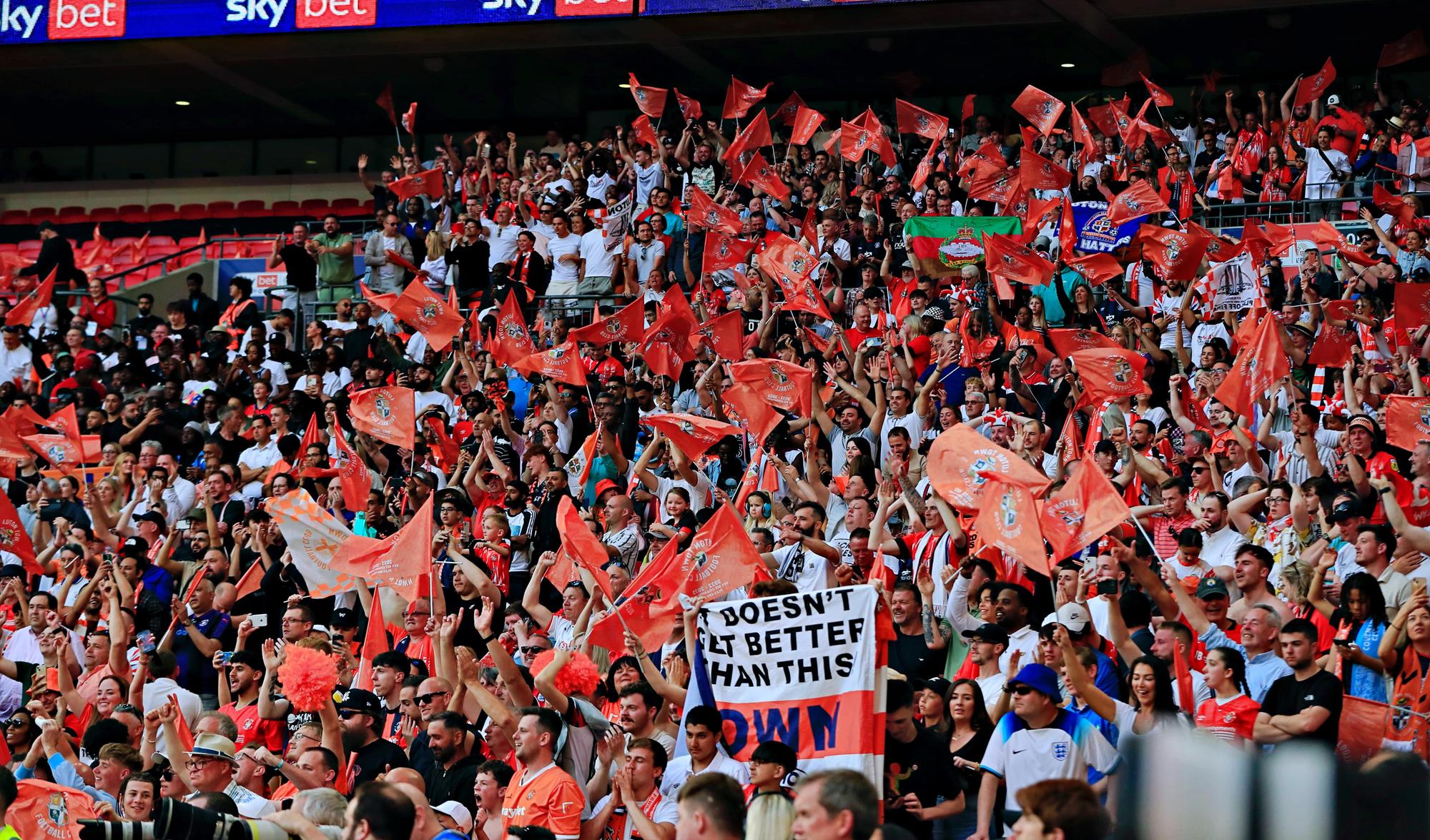 Lutton Fans Luton Town reveal over 25,000 tickets already sold for Wembley trip