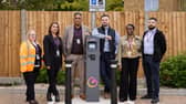 BELIEV representatives and Luton Councillors at EV charge point