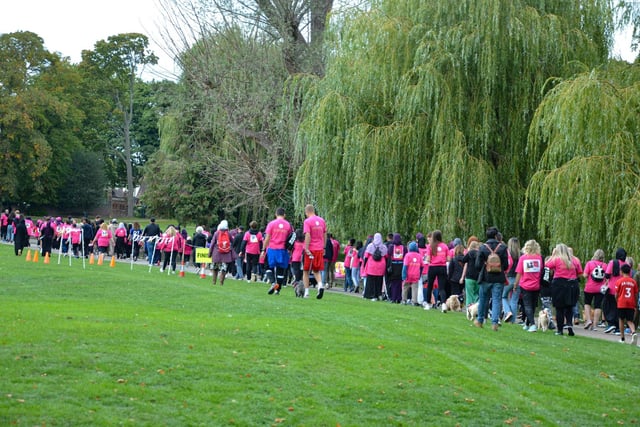 Around 300 people took part in either a 1km or 5km walk