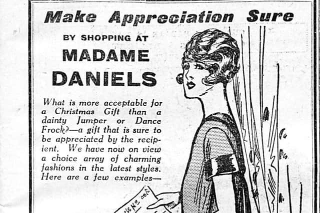 Luton News ad for Madame Daniels shop dated 1925