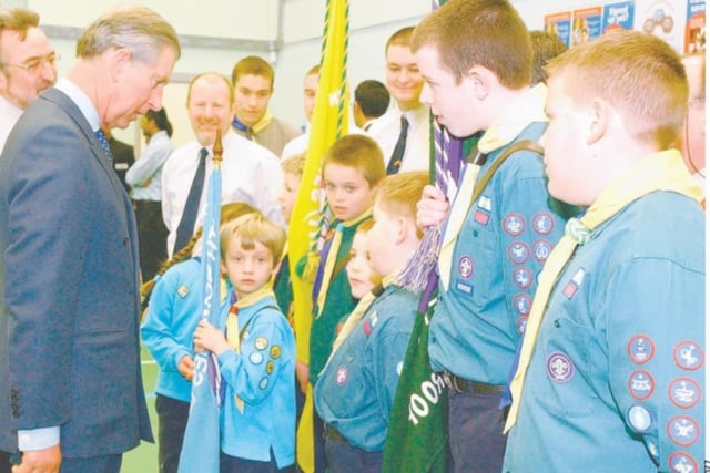 Saying hello to the Scouts at Dallow Community Centre