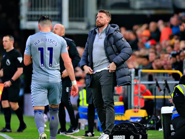 Hatters boss Rob Edwards watches on against Everton last night - pic: Liam Smith