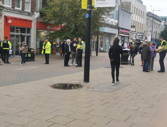 Officers seen in Luton. Picture: Bedfordshire Police